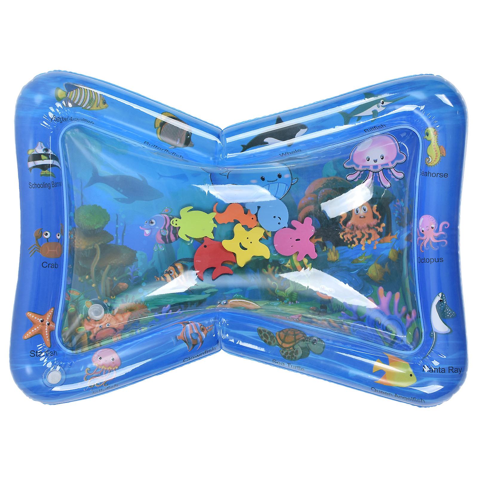 Water Play Mat Pvc Inflatable Water Mat Blue Harmless Baby Toddlers Play Mat For 13 Years Old