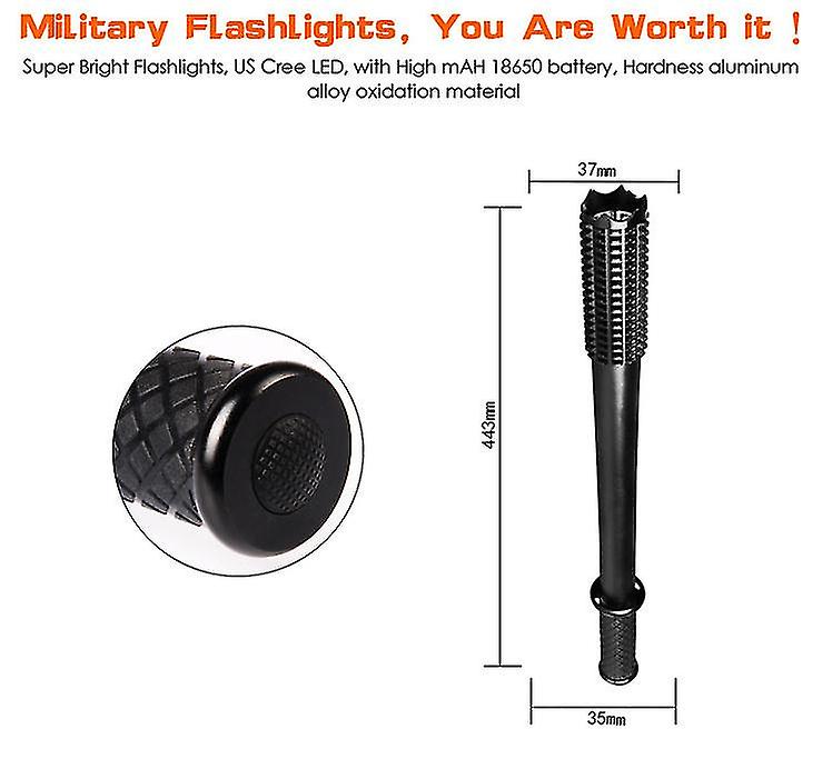 Self Defense Baseball Bat Flashlight Led Emergency Flashlight For Tactical Guards