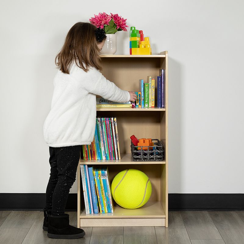 Flash Furniture Wooden 3 Section School Classroom Storage Cabinet