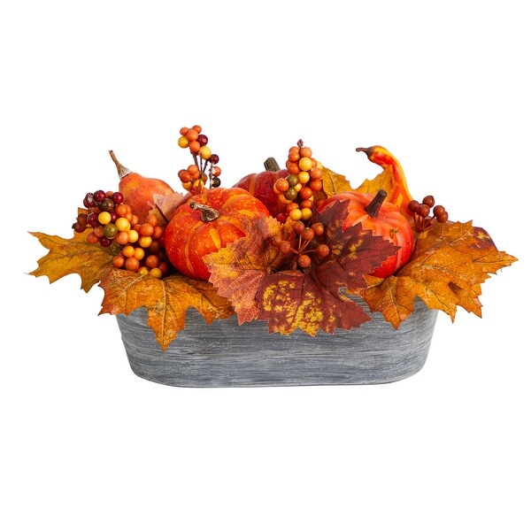 12 Fall Pumpkin and Berries Autumn Arrangement