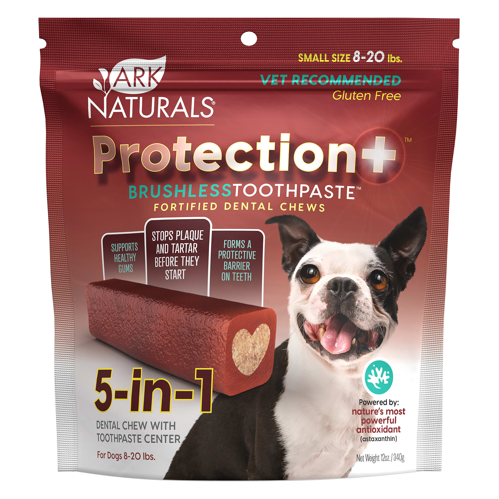 Ark Naturals Protection+ Brushless Toothpaste Fortified Dental Chew for Small Dogs Upto 8-20 lbs.， 12 oz.