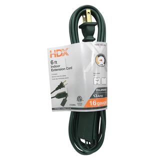 HDX 6 ft. 162-Gauge Green Cube Tap Extension Cord EXG-1626