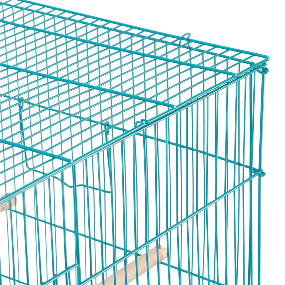 Easyfashion Flight Cage for Birds， Teal Blue