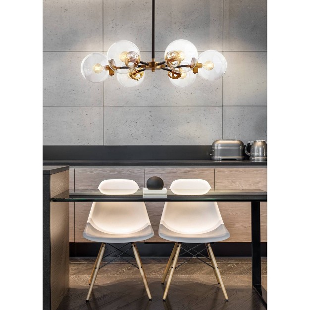 Caleb Cluster Pendant includes Energy Efficient Light Bulb Black Jonathan Y