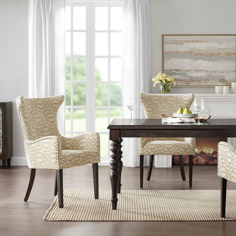 Madison Park Jenn Arm Dining Chair 2-Piece Set