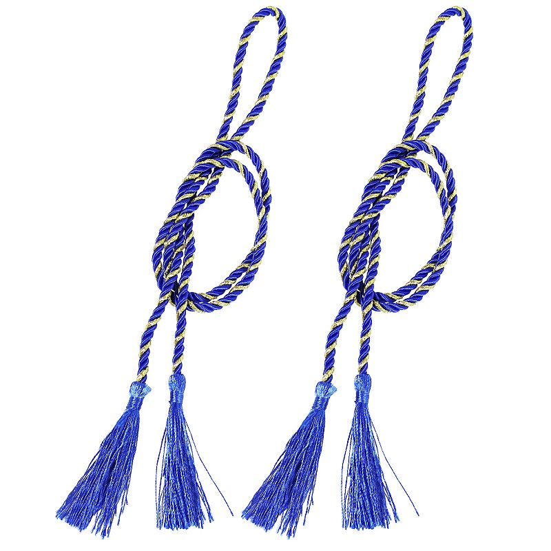 Sunnydaze Set of 2 Indoor/Outdoor Rope Curtain Tiebacks with Tassels