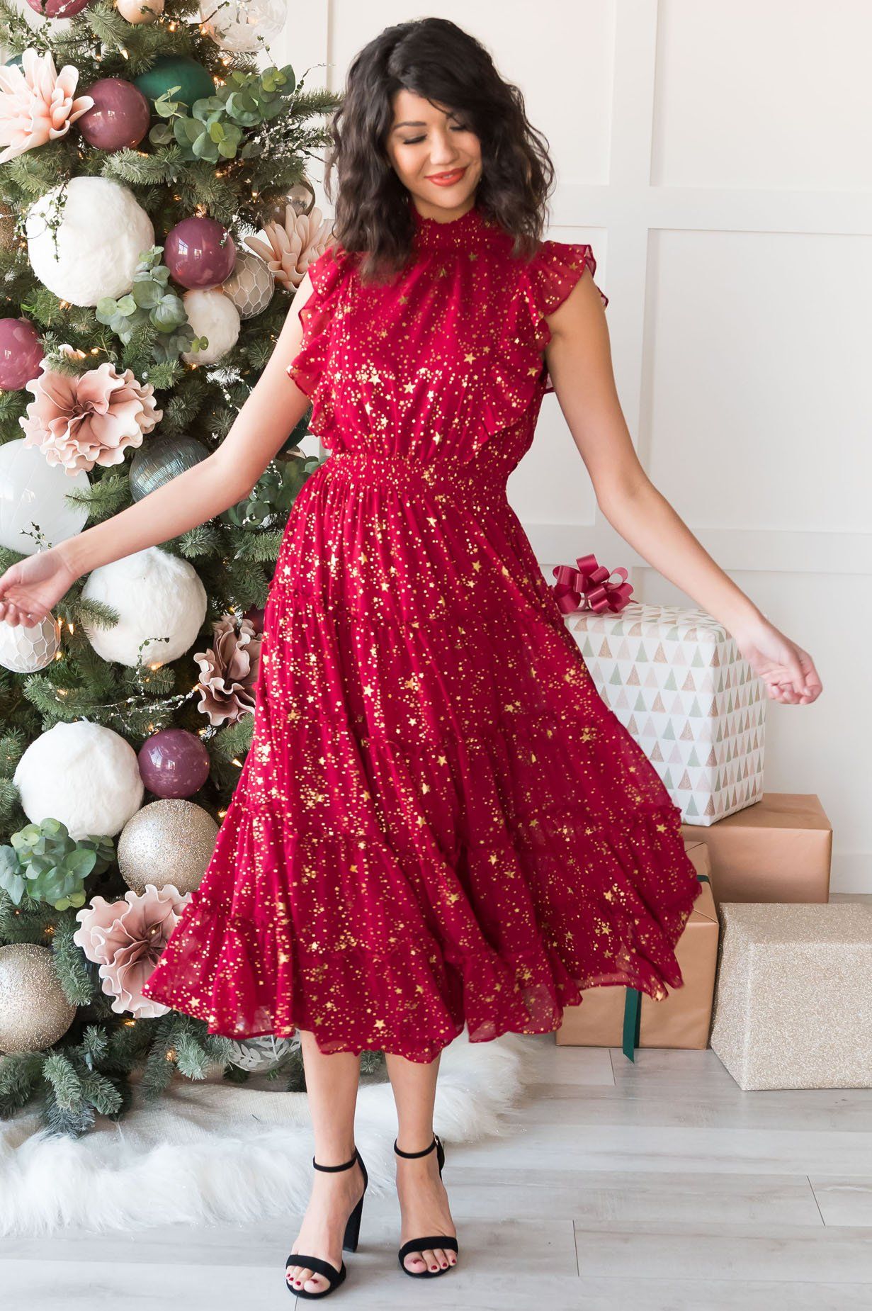 The Star Modest Holiday Dance Dress