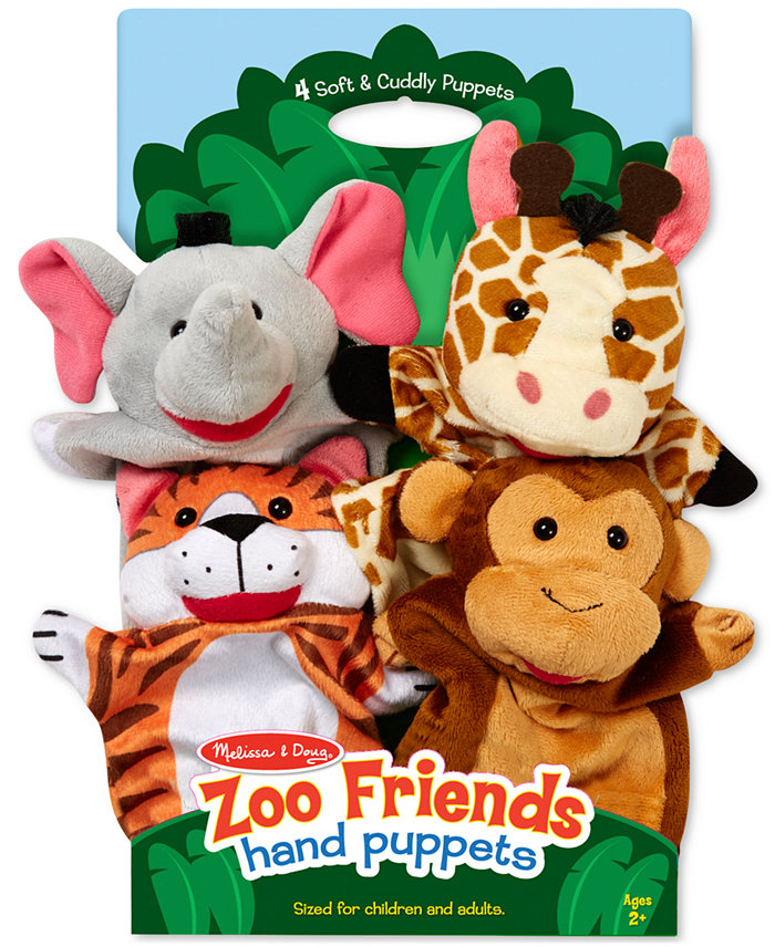 Melissa and Doug Kids Zoo Friends Hand Puppets Set