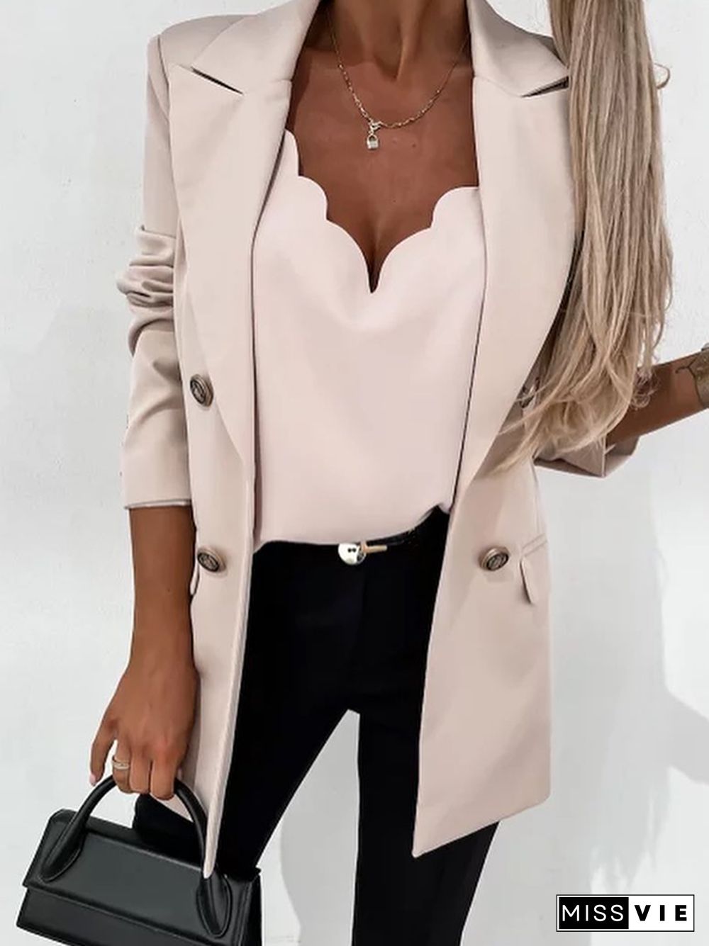 Casual Plain Loose Blazer