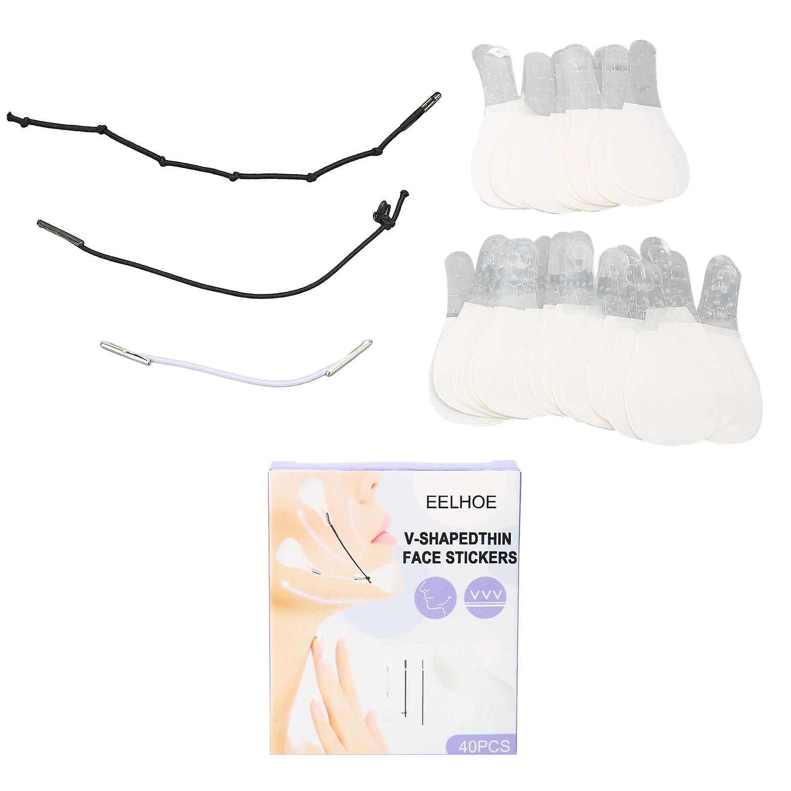 Eelhoe 40pcs/box V Line Face Lift Tape Sticker Lifting Swelling Reduction Firming Shaping For Face Neck Chin