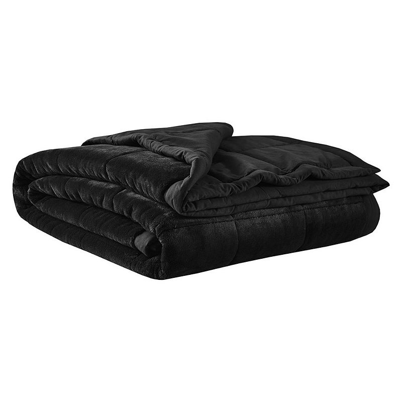 Reversible Plush To Solid Microfiber Down Heiq Smart Temperature Alternative Blanket