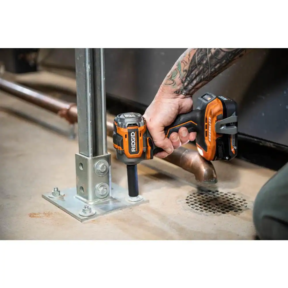 Ridgid 18V SubCompact Brushless Cordless 3/8 in. Impact Wrench (Tool Only) With Belt Clip