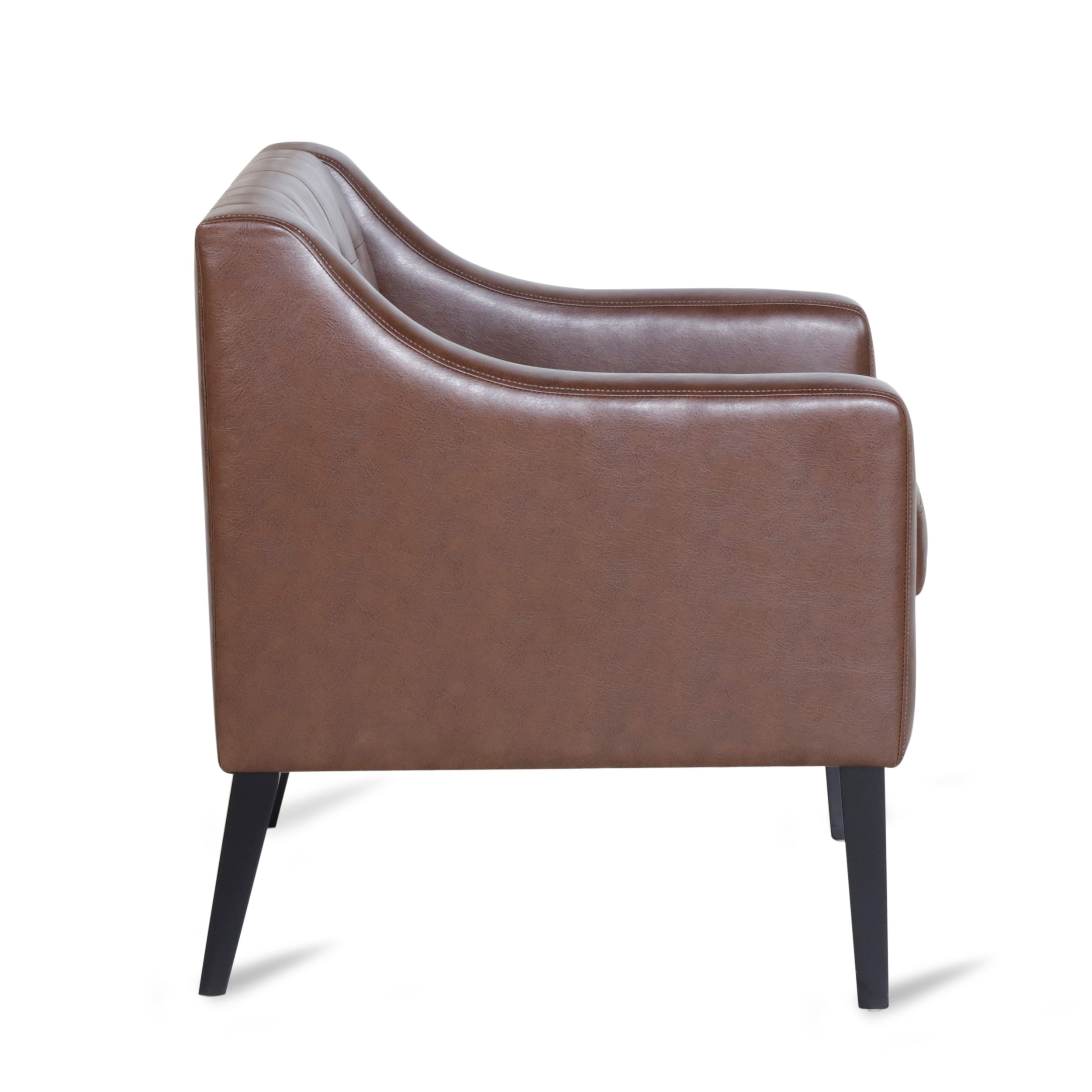 Aragon Contemporary Faux Leather Tufted Accent Chair