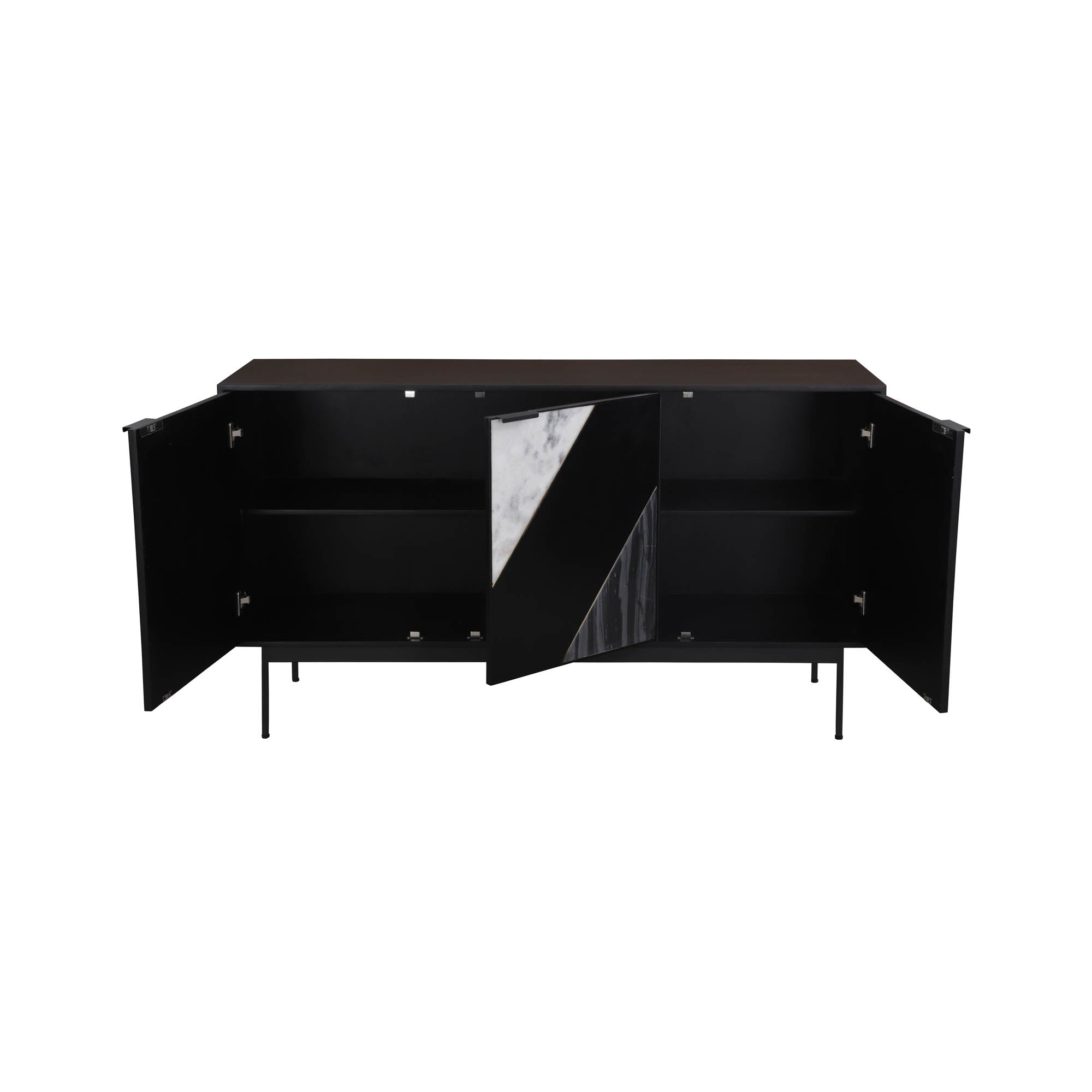 Hexa Sideboard - Black Fossil