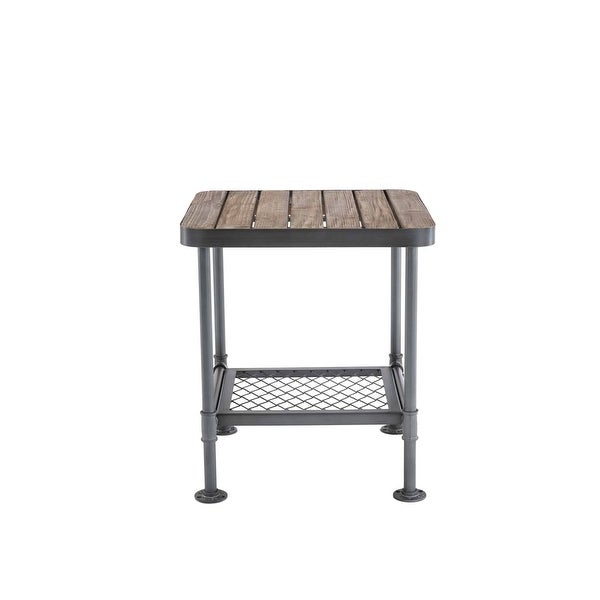 Boraam Newport Grey and Natural End Table