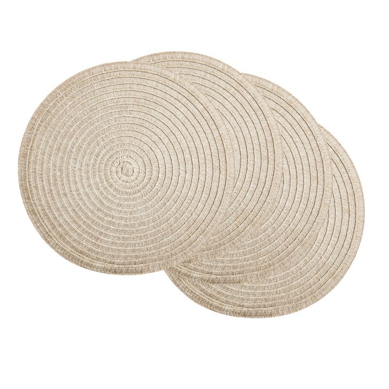 Ray Star Round Woven Vinyl Placemat (Set of 4)  15\