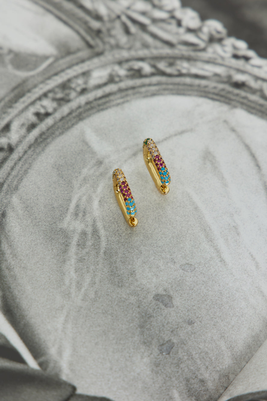 18K Gold Plated Special Talisman Earrings Multi