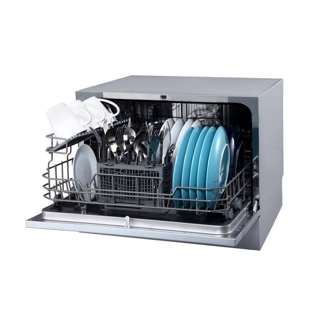 EdgeStar 22 in Wide 6Place Setting Energy Star Rated Countertop Dishwasher  Black