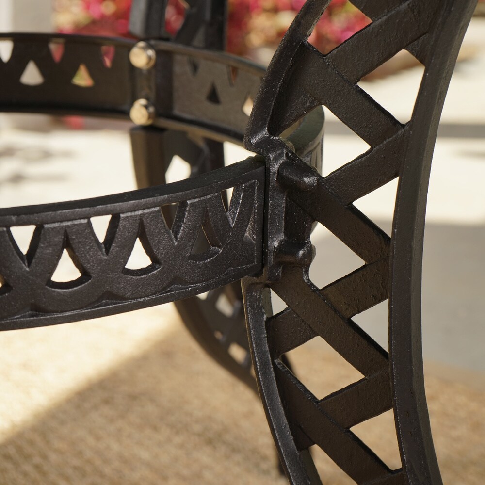 Cayman Traditional Outdoor Cast Aluminum Hexagonal Dining Table by Christopher Knight Home   53.25\