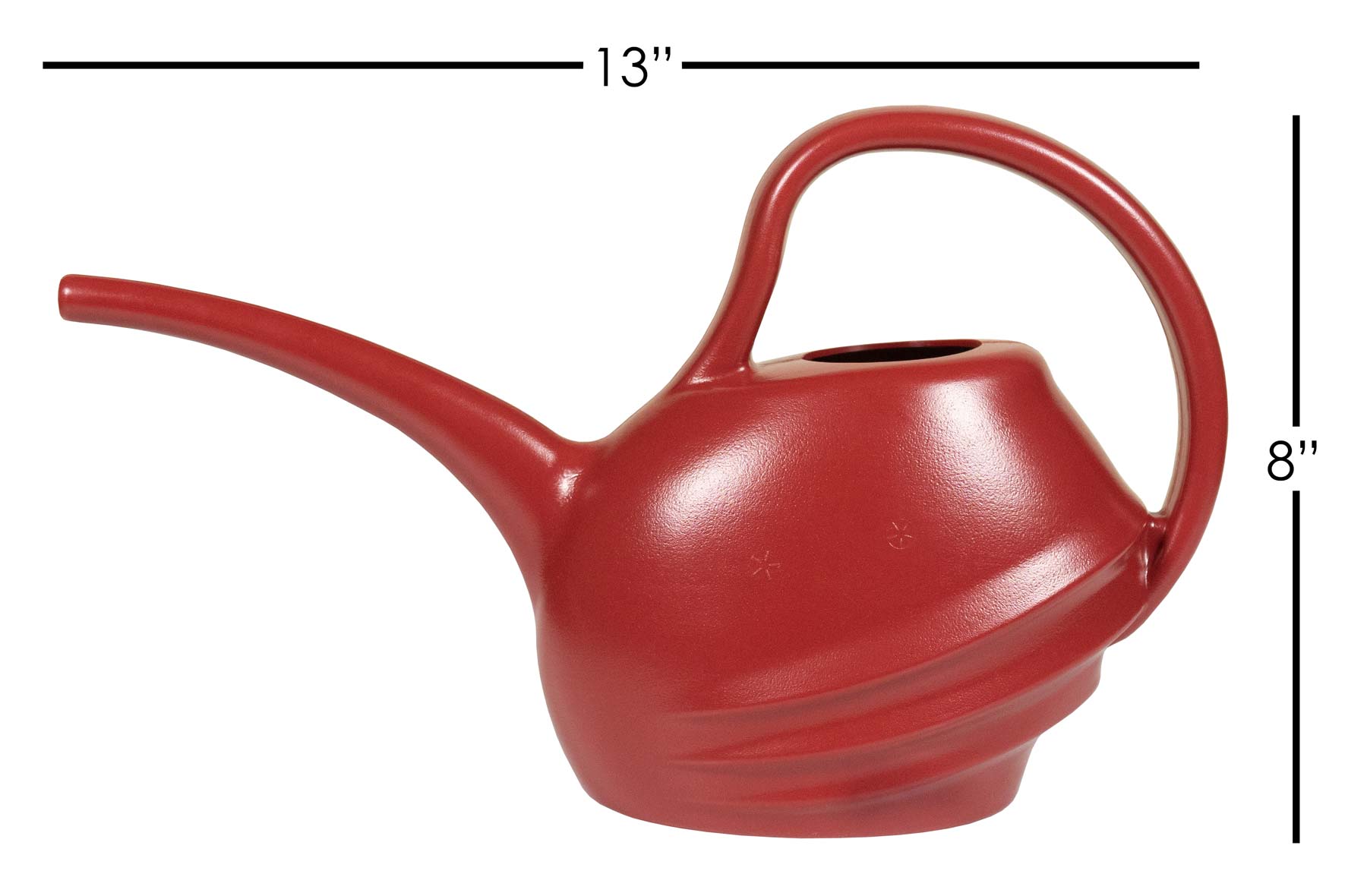 Fiskars Lightweight Plastic Watering Can w/ Long Spout， Lightweight， 1.5 L (Red)