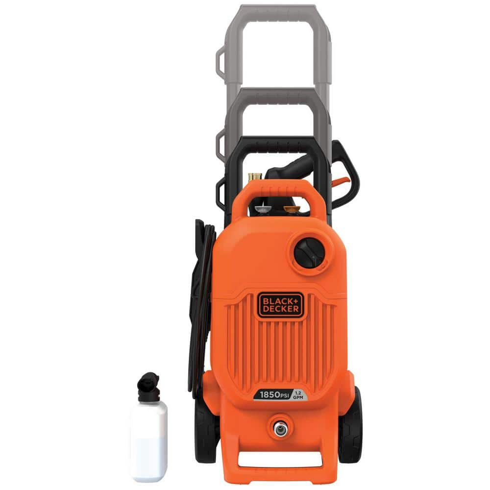 BLACK+DECKER 1850 PSI 1.2 GPM Cold Water Electric Pressure Washer with Integrated Wand and Hose Storage BEPW1850