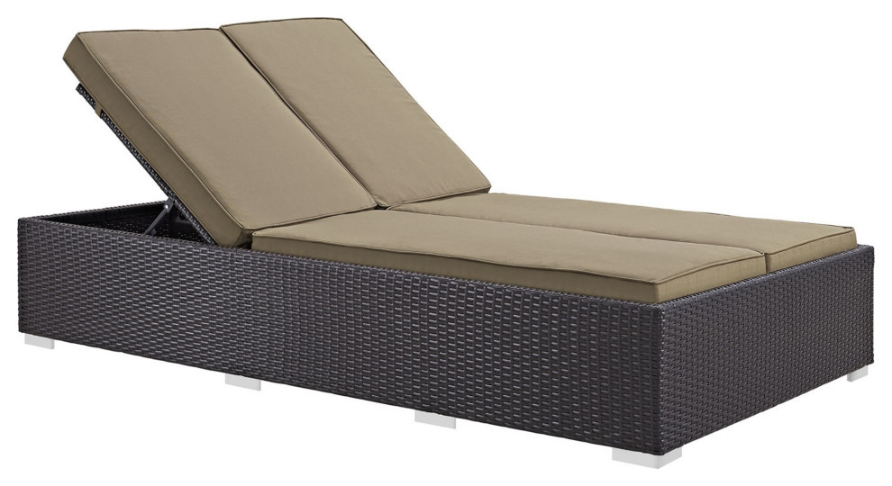 Evince Double Outdoor Patio Chaise   Tropical   Outdoor Chaise Lounges   by Biz  ampHaus  Houzz