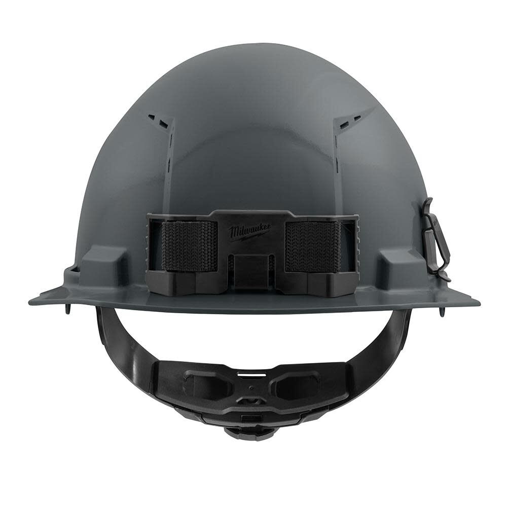 Milwaukee Gray Front Brim Vented Hard Hat with 4pt Ratcheting Suspension Type 1 Class C 48-73-1214 from Milwaukee