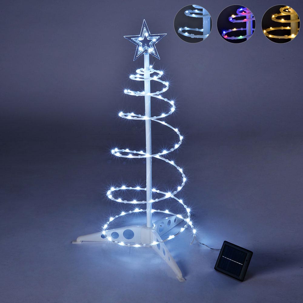 Yescom 2' Pre-Lit Spiral Christmas Tree Solar Operated