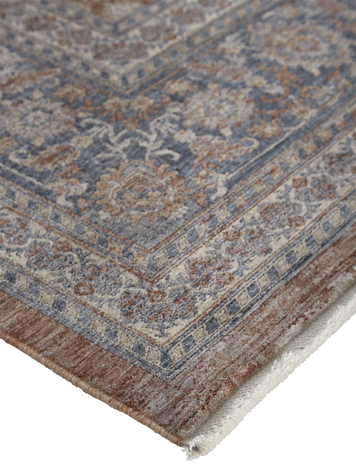 Gilford Rust and Blue Rug by BD Fine