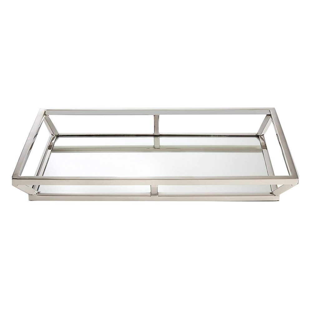 Jiallo Large Beam Rectangular Mirrored Tray 16 x 10..25\