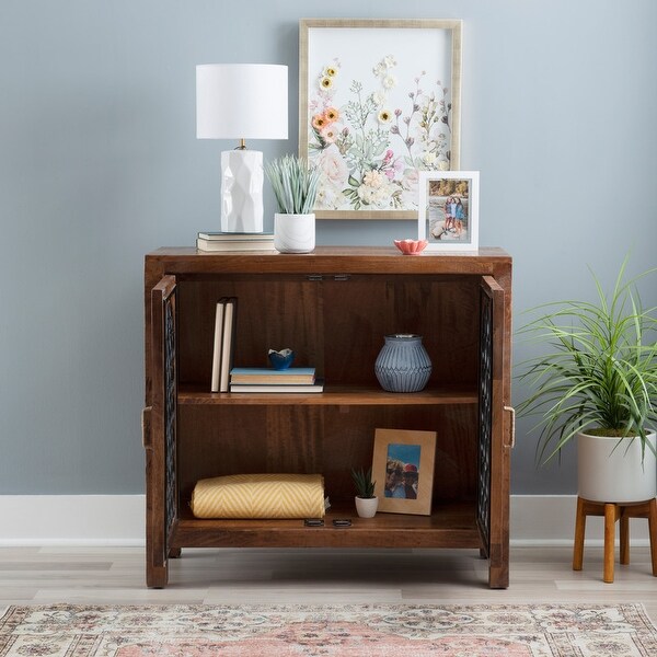 Curtice Circle Front Brown Console Table