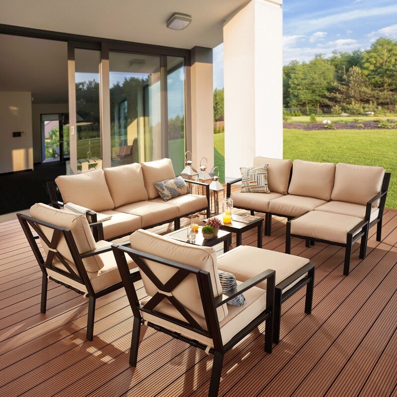 Patio Festival X Back 12 Piece Outdoor Sofa Set