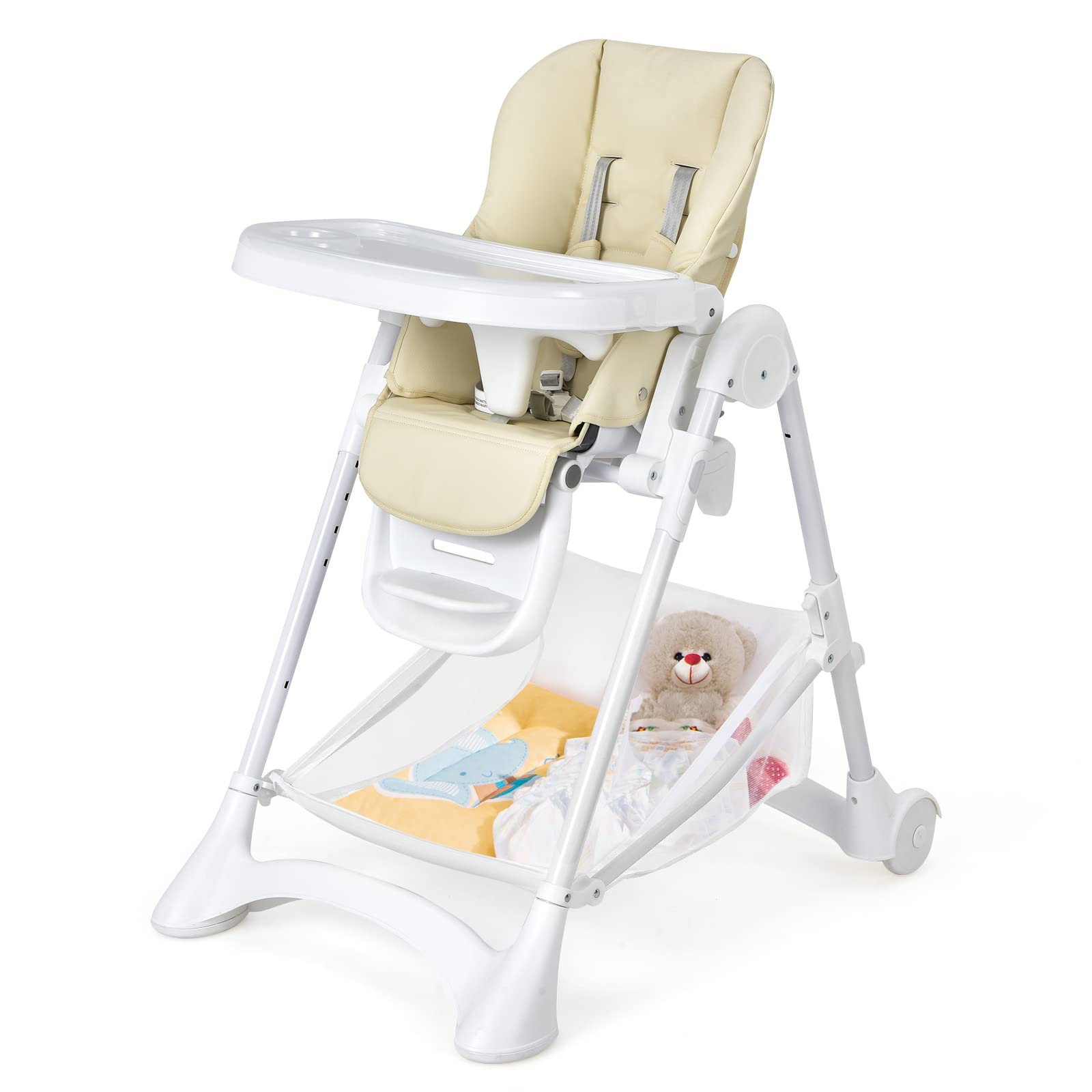 BABY JOY High Chair for Babies & Toddlers, Quick Folding Baby Highchair