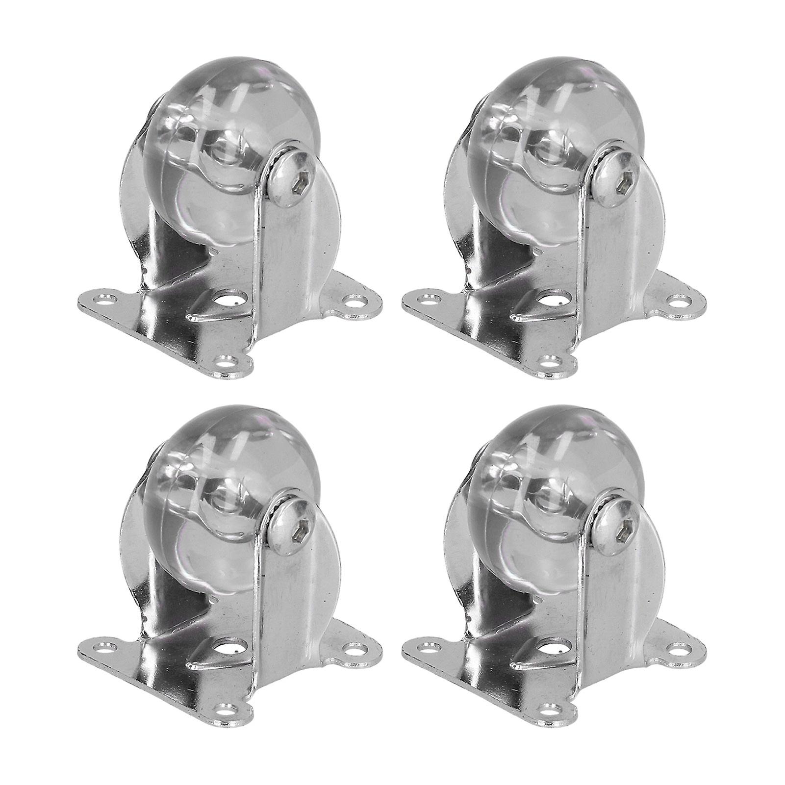 4pcs Industrial Casters Set Heavy Duty Caster Wheels Transparent Rolling Casters Accessory