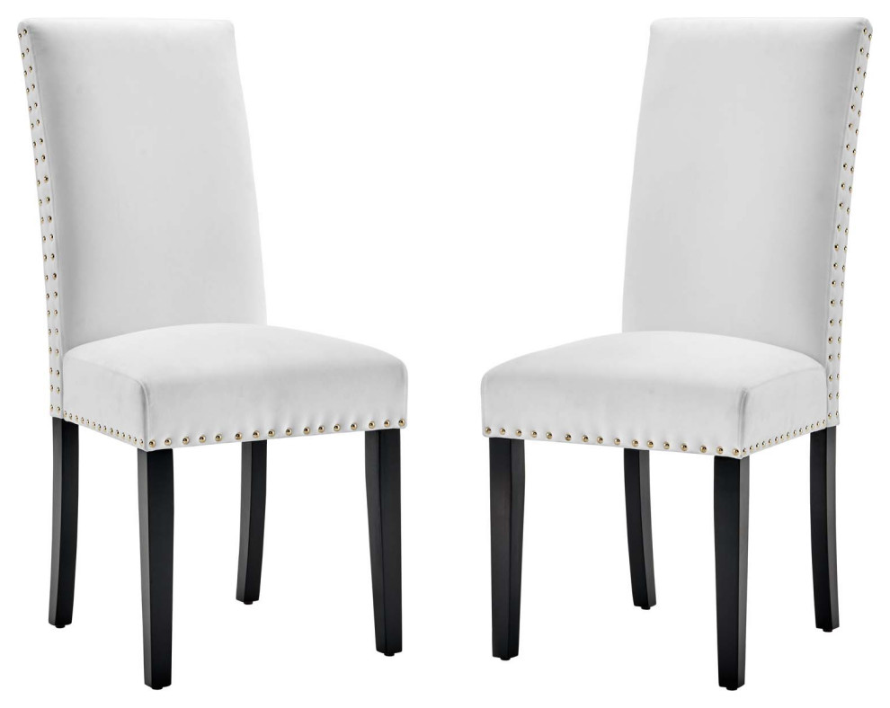 Parcel Performance Velvet Dining Side Chairs  Set of 2   Transitional   Dining Chairs   by Modway  Houzz