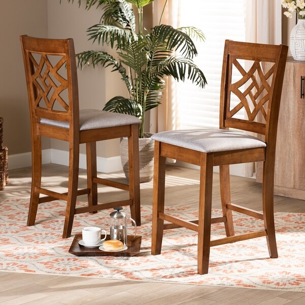 Nicolette Modern and Contemporary Transitional 2-PC Counter Stool Set