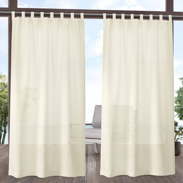 Set Of 2 Miami Indoor outdoor Tab Top Window Curtain Panel Exclusive Home