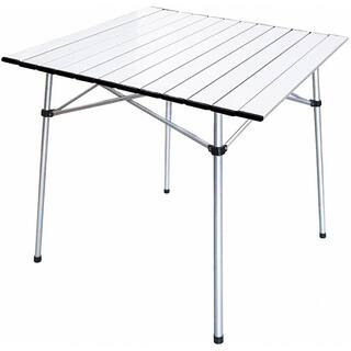 SUGIFT Portable Roll Up Gray Aluminum Folding Camping Table with Carrying Bag SGFT88301