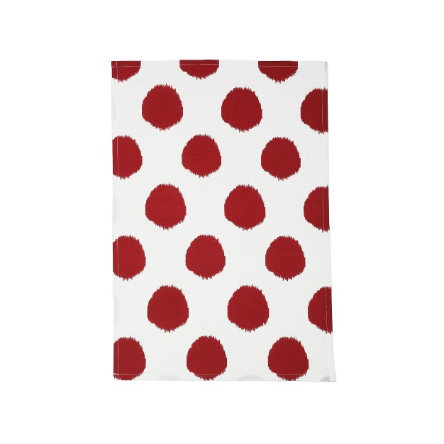 Carol amp Frank Ruby Dot Printed Kitchen Towel