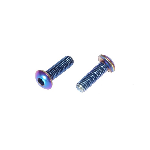 Unique Bargains Car Steering Wheel Round Head Screw Bolts Taper With Wrench M5x0 8 Colorful 8pcs