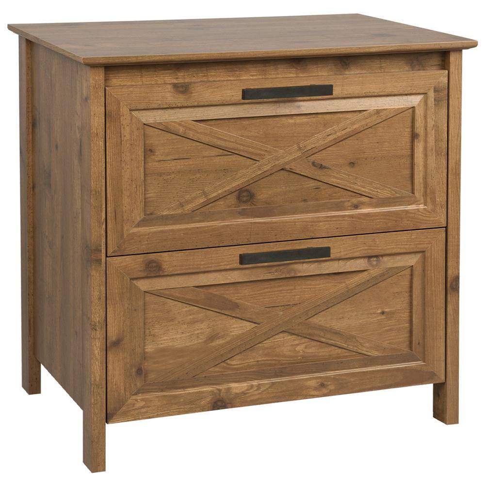 SAINT BIRCH Houston Rustic Brown 2-Drawer Lateral File Cabinet SBSF4002LFRB