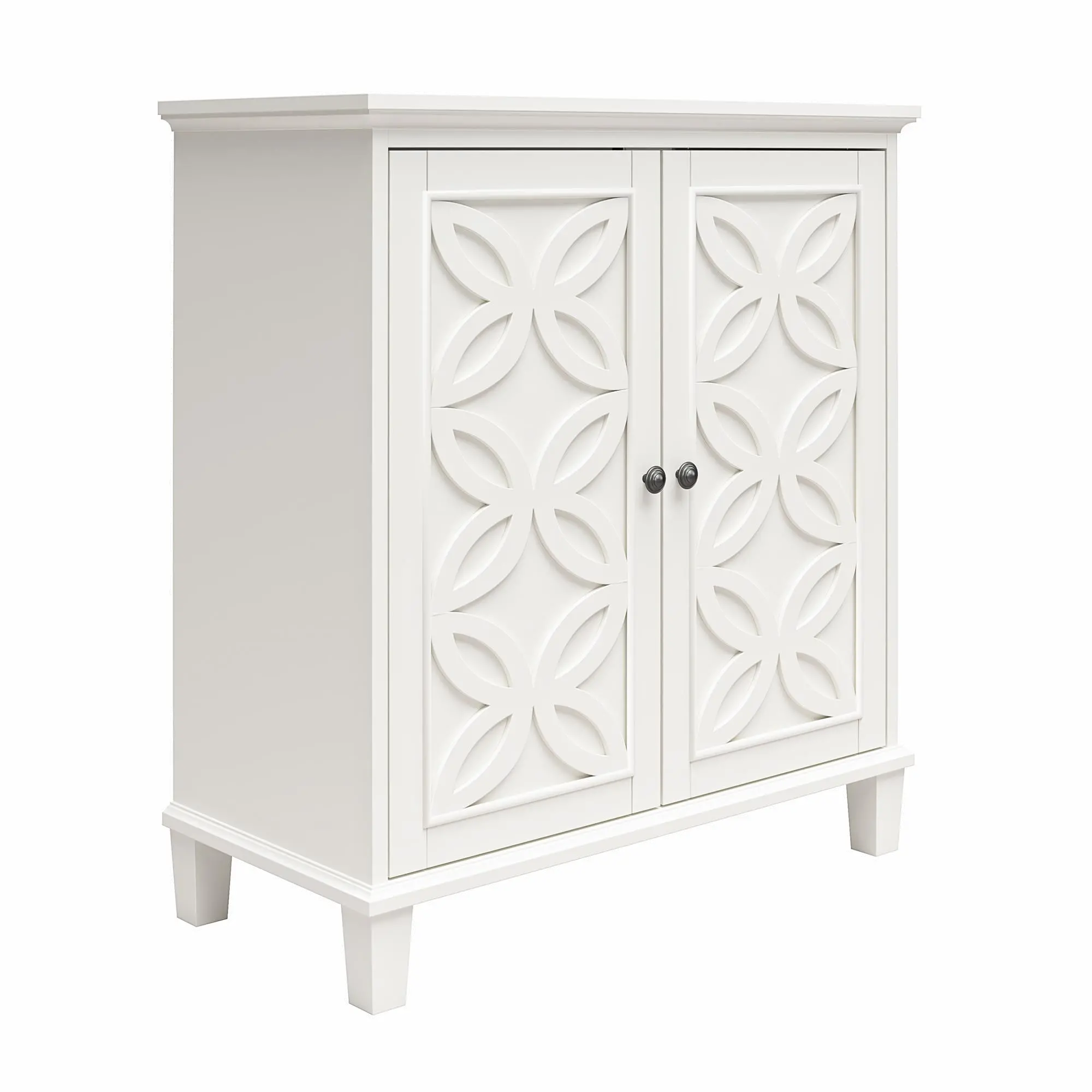 Celeste White Double Door Accent Cabinet