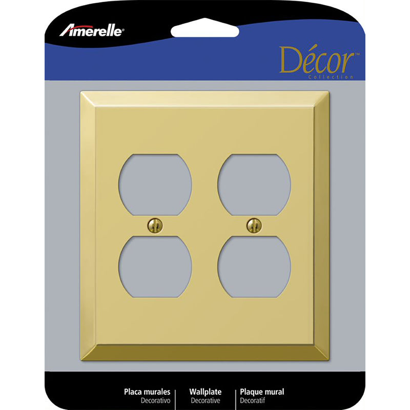 WALLPLATE 2DUPLEX PB