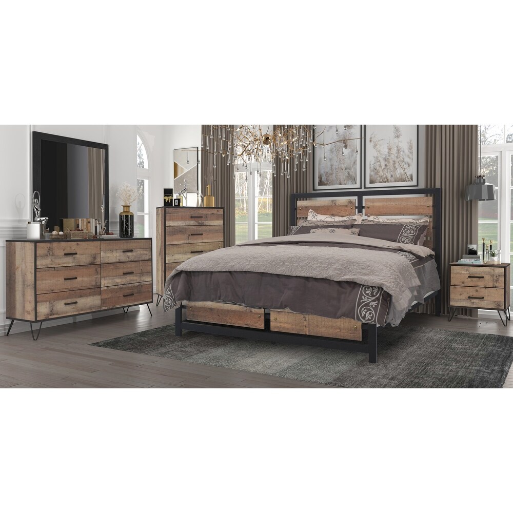 New Classic Furniture Slater Rustic 4 piece Bedroom Set with Chest