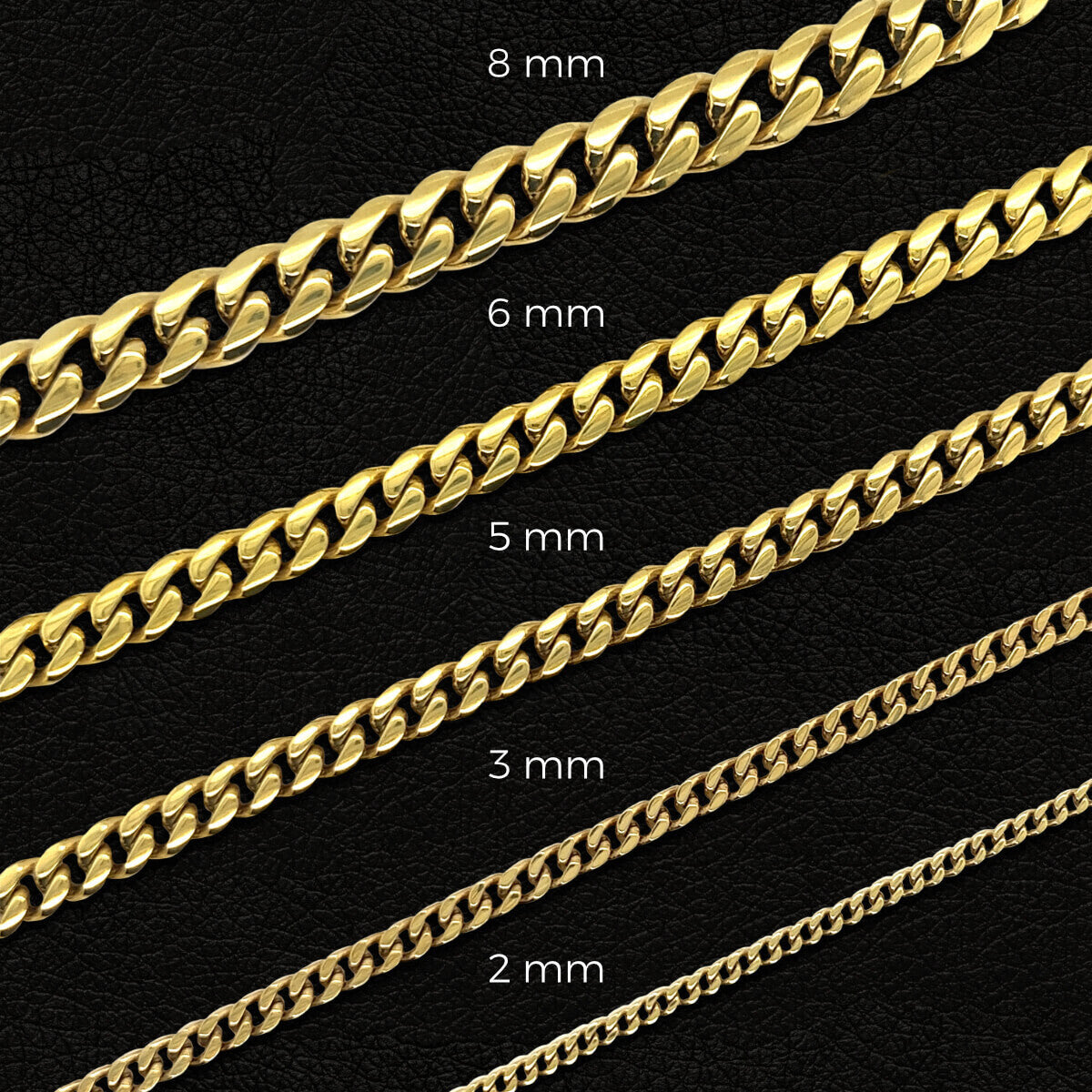 8.5MM Diamond Prong Cuban Necklace - Yellow Gold