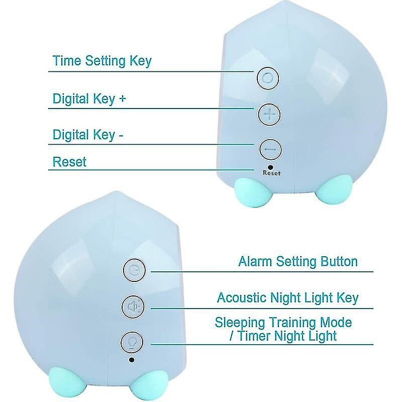 Children's Alarm Clock Light Up Digital Led Lamp Alarm Clock Night Light Girl Boys Day Night Child Adjustable Volume Snooze Alarm Clock In Usb Charge-