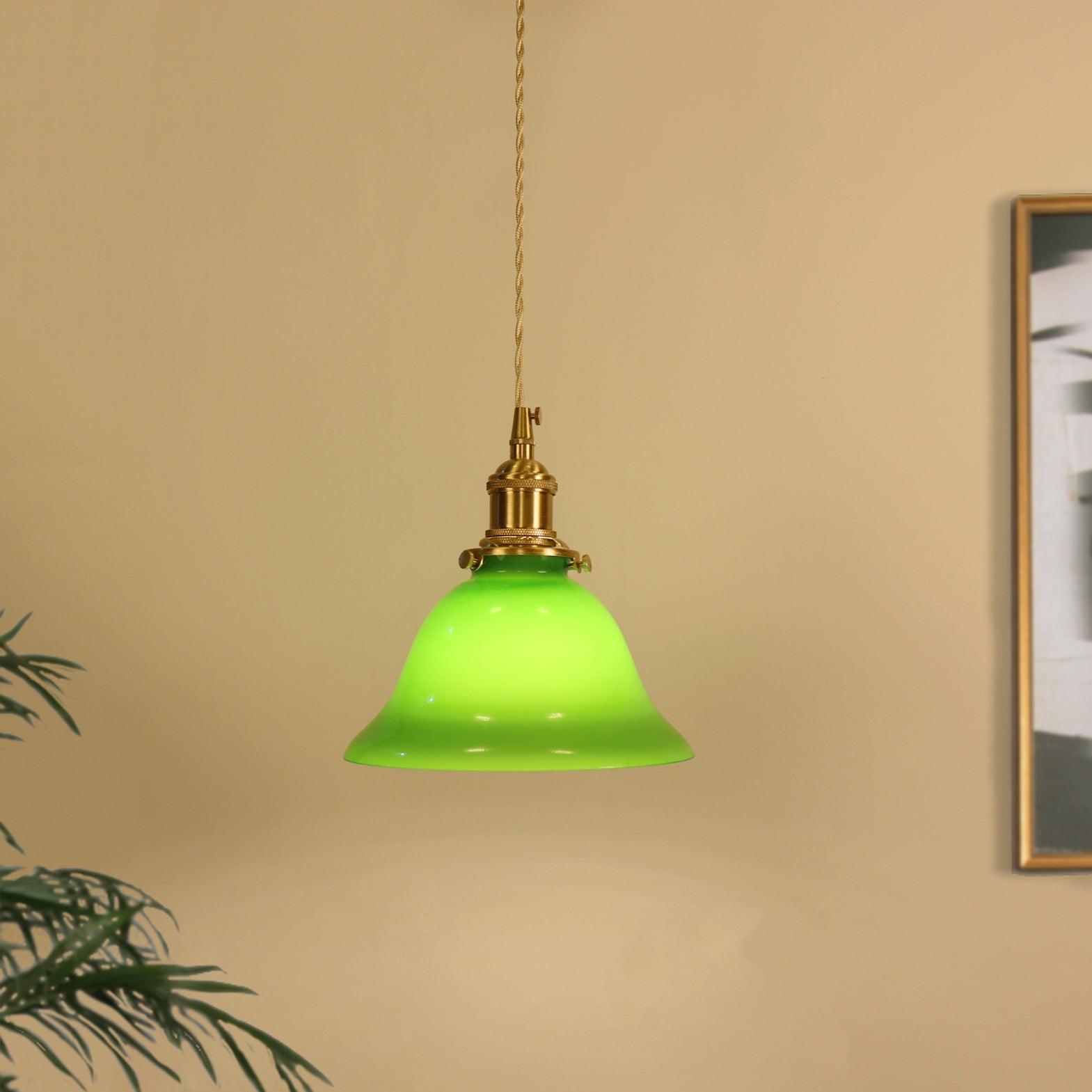 Green Bell Pendant Light