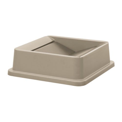 Value Series Swing Lid for 23-Gallon Square Trash Cans， Beige