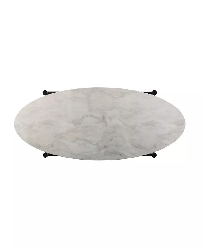 Southern Enterprises Relckin Faux Marble Cocktail Table