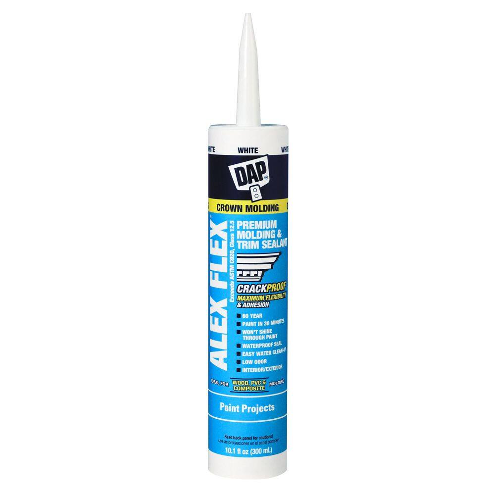 DAP ALEX FLEX 10.1 oz. White Premium Molding and Trim Sealant 18542